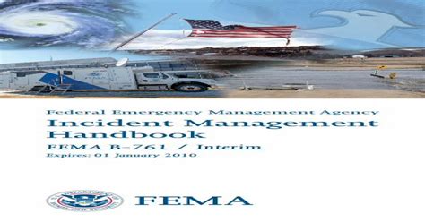 returning from the emergency scene or while working at roadway emergency scenes. . Fema incident management handbook pdf